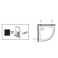 Sanplast Free Line brodzik półokrągły BP/FREE 80x80x15+STB, promień 550 615-040-2220-01-000