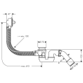 HansGrohe Flexaplus zestaw podstawowy odpływ i przelew dla wanien standardowych 58140180