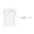 Sanplast Space Mineral S brodzik prostokątny B-M/SPACE S 70x100x1,5, 645-410-0130-01-000