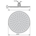 Emmevi deszczownica okrągła 250mm, chrom CO6657CR250