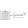 Sanplast Classic brodzik kwadratowy B/Cl 75x75x15+STB 615-010-0020-01-000
