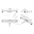 Balneo G-Drain Next odpływ liniowy 100cm, ruszt czarne szkło OL-GDN-1000-DARK