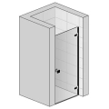 Sanswiss Annea black na wymiar, drzwi jednoczęściowe, prawe AN1CDSM10607-VANE.06