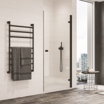 Sanswiss Annea black drzwi jednoczęściowe 100cm(98,5-100cm), prawe, profile czarny mat, szkło bezbarwne AN1CD10000607-VANE.06