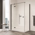 Sanswiss Annea black kabina prostokątna 100x90cm, drzwi skrzydłowe, lewa, profil czarny mat, szkło bezbarwne AN13G1000ANT109000607SMGTA
