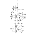 Grohe Eurosmart Cosmopolitan bateria wannowa z natryskiem 32832000