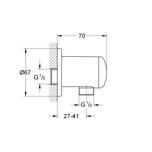 Grohe Relexa kolanko przyłączeniowe ścienne 28671000
