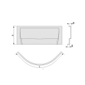 Sanplast Eko Plus obudowa brodzika półokrągłego głębokiego OBP/EKOPLUS 90x90x25cm, 625-131-0230-01-000