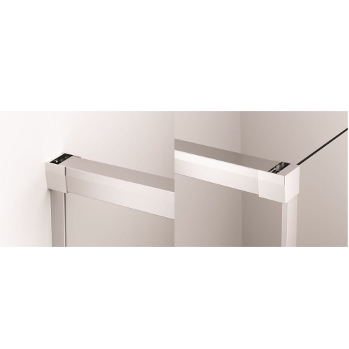 Sanswiss Cadura drzwi przesuwne dwuczęściowe 170cm(166,5-171,5cm), prawe, profil srebrny połysk, szkło bezbarwne CAS2D1705007