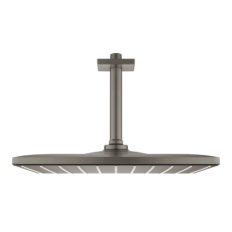 Grohe Rainshower Mono Cube prysznic górny 310mm z ramieniem sufitowym, grafitowy szczotkowany - brushed hard graphite 26566AL0