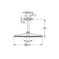 Grohe Rainshower Mono Cube prysznic górny 310mm z ramieniem sufitowym, grafitowy szczotkowany - brushed hard graphite 26566AL0