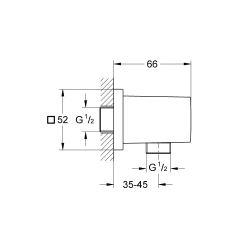 Grohe Euphoria Cube kolanko przyłączeniowe ścienne 27704000