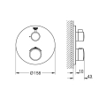 Grohe Grohtherm bateria termostatyczna do jednego wyjścia, element zewnętrzny 24075000