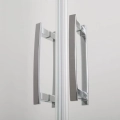 Sanplast TX5 kabina trójścienna półokrągła 90x90x90cm, profile srebrny połysk, szkło bezbarwne W0, 600-271-0262-1320-38-401