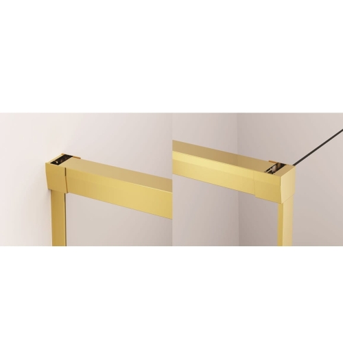 Sanswiss Cadura Gold Line drzwi przesuwne dwuczęściowe, na wymiar, lewe, profil złoty, szkło bezbarwne CAS2GSM21207