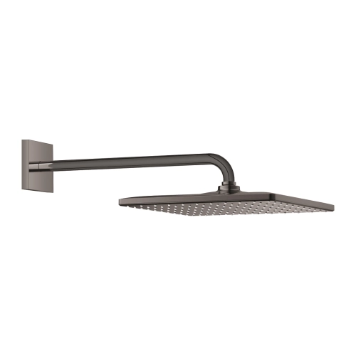 Grohe Rainshower Mono Cube prysznic górny 310mm z ramieniem ściennym, grafitowy błyszczący - hard graphite 26564A00