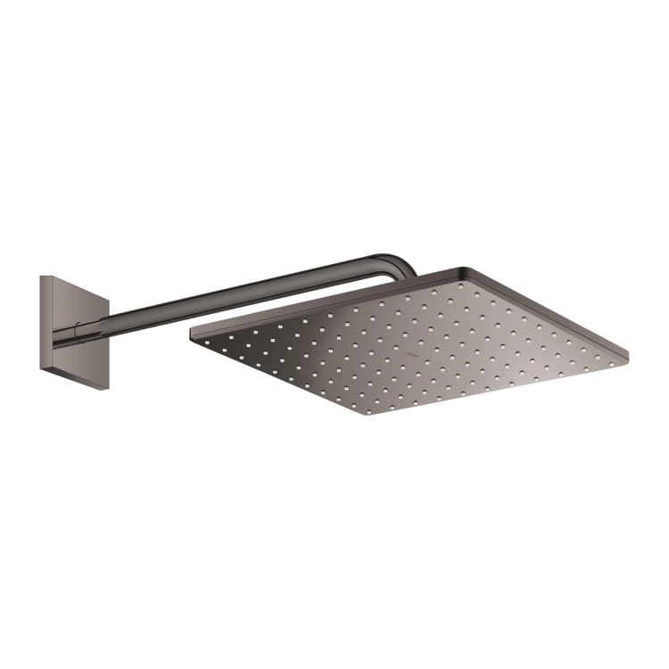 Grohe Rainshower Mono Cube prysznic górny 310mm z ramieniem ściennym, grafitowy błyszczący - hard graphite 26564A00