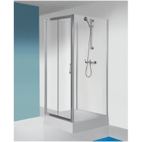 Sanplast TX5b kabina trójścienna kwadratowa 90x90x90cm szkło bezbarwne W0, profile srebrne błyszczące 600-271-1100-2-1320-38-401