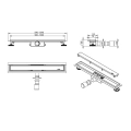 Balneo Duplex Next Gold odpływ liniowy dwustronny 60cm, złoty mat OL-BDNG-0600