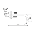 Paffoni JO bateria umywalkowa podtynkowa, wylewka 248mm, czarny mat JO007NO70