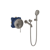 GROHE Essence zestaw wannowy-prysznicowy podtynkowy, wylewka 230mm,szczotkowany grafit - brushed hard graphite 24058AL1-05