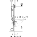 Geberit Duofix Sigma 12 element montażowy do WC h-112cm, UP320, z króćcem do podłączenia odsysania powietrza wywiewnego 111.364.00.5