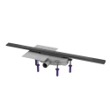 KESSEL Linearis Infinity 60 odpływ liniowy 1000mm, syfon Megastop, stal szczotkowana czarna 45302.10
