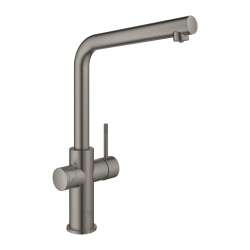 Grohe Blue Home zestaw startowy z wylewką w kształcie L, brushed hard graphite 31454AL1