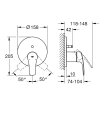Grohe Eurosmart bateria wannowa podtynkowa element zewnętrzny 24043003
