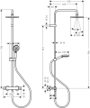 HansGrohe Vernis Blend Showerpipe 200 1jet komplet prysznicowy z termostatem, czarny mat, 26276670