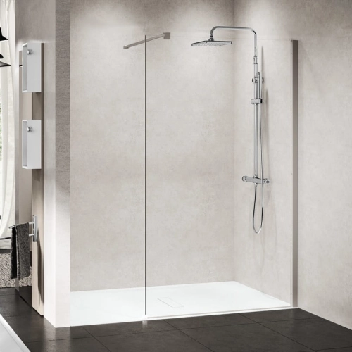 Novellini Kuadra H ścianka prysznicowa 90cm(87-90cm), inox - stal szczotkowana KUADH90-1Z