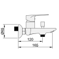 Vitalle by Stillo Kios bateria wannowo-prysznicowa, ścienna, czarny mat 3552500105