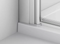 Ronal Solino SOLF1 drzwi dwuczęściowe składane 90cm(88-90cm), lewe, profile srebrny połysk, szkło bezbarwne SOLF1G0905007