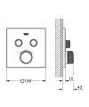 Grohe Grohtherm SmartControl Cube bateria termostatyczna do obsługii 2 wyjść, element zewnętrzny, stal nierdzewna 29124DC0