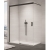 Sanswiss Walk-In Cadura Black Line ścianka wolnostojąca 150cm, dwuczęściowa z elementem przesuwnym, lewa, profil czarny mat, szkło bezbarwne CAW2G1500607
