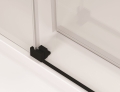 Sanswiss Walk-In Cadura Black Line ścianka wolnostojąca 180cm, dwuczęściowa z elementem przesuwnym, prawa, profil czarny mat, szkło bezbarwne CAW2D1800607