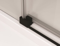 Sanswiss Walk-In Cadura Black Line ścianka wolnostojąca 180cm, dwuczęściowa z elementem przesuwnym, lewa, profil czarny mat, szkło bezbarwne CAW2G1800607
