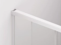 Sanswiss Walk-In Cadura White Line ścianka wolnostojąca 110cm, dwuczęściowa z elementem przesuwnym, prawa, profil biały mat, szkło bezbarwne CAW2D1100907