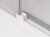 Sanswiss Walk-In Cadura White Line ścianka wolnostojąca 140cm, dwuczęściowa z elementem przesuwnym, prawa, profil biały mat, szkło bezbarwne CAW2D1400907