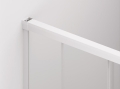 Sanswiss Walk-In Cadura White Line ścianka wolnostojąca 180cm, dwuczęściowa z elementem przesuwnym, lewa, profil biały mat, szkło bezbarwne CAW2G1800907