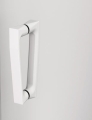 Sanswiss Walk-In Cadura White Line ścianka wolnostojąca 180cm, dwuczęściowa z elementem przesuwnym, lewa, profil biały mat, szkło bezbarwne CAW2G1800907