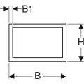 wymiar B 240 mm, wymiar B1 15 mm, wymiar H 157 mm