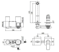 Paffoni Tilt bateria umywalkowa podtynkowa, wylewka 150mm, czarny mat TI104NO70