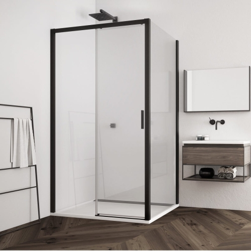 Sanswiss Top-Line S kabina prostokątna 140x75cm, drzwi przesuwne, lewa, profil czarny mat, szkło bezbarwne TLS2G140TOPF20750607