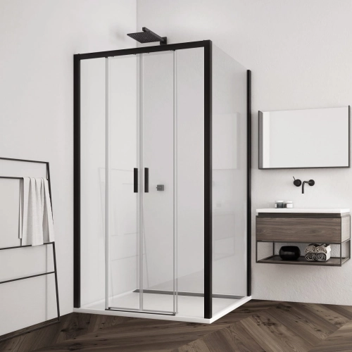 Sanswiss Top-Line S kabina prostokątna 140x75cm, drzwi przesuwne, profil czarny mat, szkło bezbarwne TLS4140TOPF27500607
