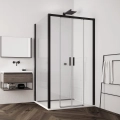 Sanswiss Top-Line S kabina prostokątna 140x75cm, drzwi przesuwne, profil czarny mat, szkło bezbarwne TLS4140TOPF27500607