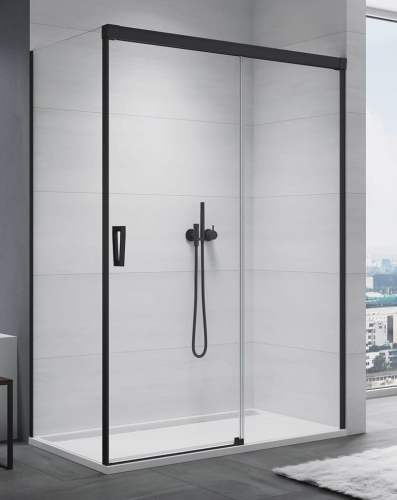 Sanswiss Cadura Black Line kabina prostokątna 75x140cm, prawa, profil czarny mat, szkło bezbarwne CAS2D140CAST0750607