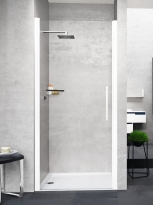 Novellini Young 2.0 1B drzwi wahadłowe 70cm(67-71cm), profil biały mat, szkło bezbarwne Y21B67-1U