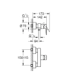 Grohe Lineare bateria prysznicowa ścienna, brushed hard graphite 33865AL1