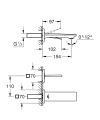 Grohe Allure S-size bateria umywalkowa podtynkowa, element zewnętrzny, hard graphite - grafit błyszczący 19309A0
